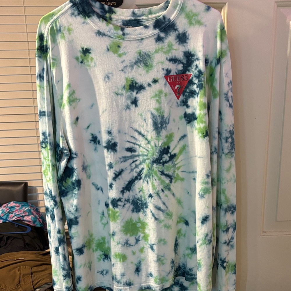 GUESS Multicolor Tie-Dye Long Sleeve Top